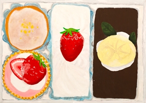 「ショートケーキ、チョコケーキ、プチムースとミニレモンケーキ」山本 彩乃